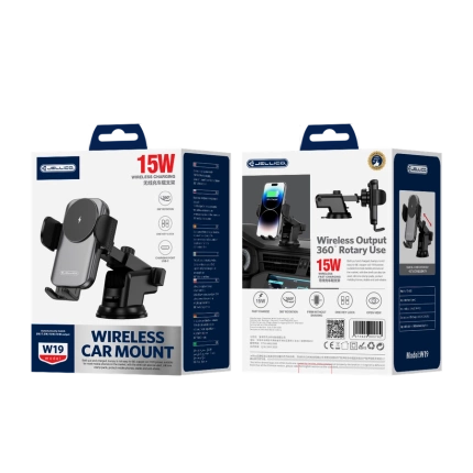 JELLICO Kfz-Halterung mit Ladefunktion für kabelloses Laden W19 15W schwarz