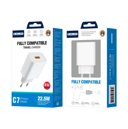 JELLICO wall charger C7 22.5W 1xUSB QC3.0 White
