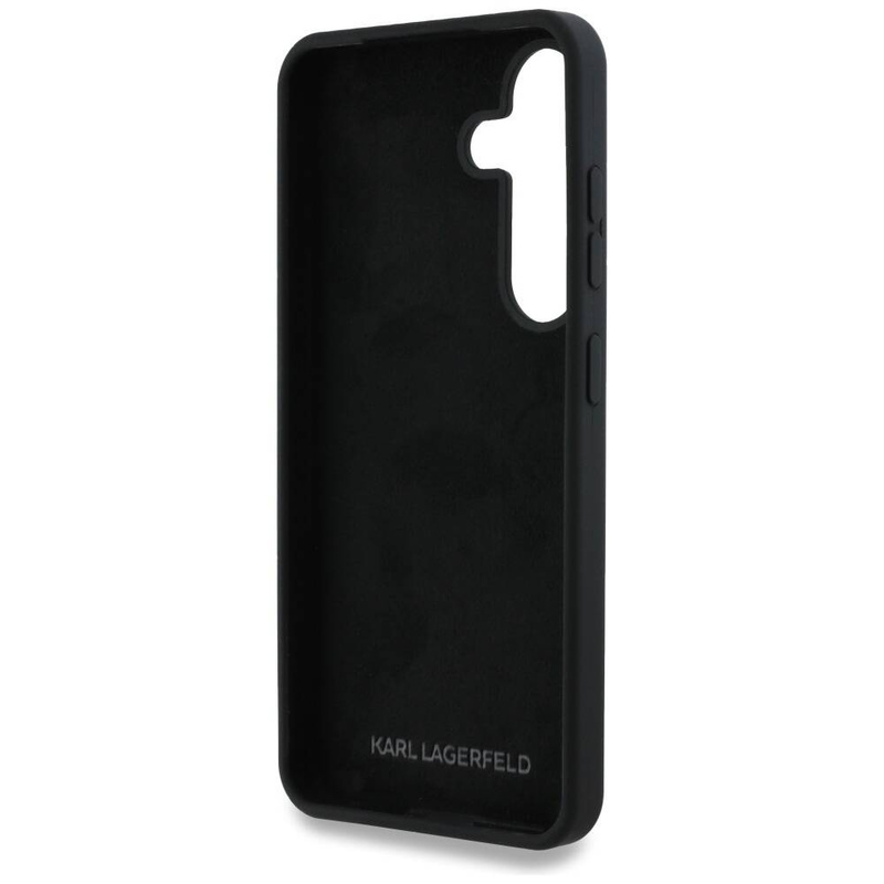 Karl Lagerfeld nakładka HC Silicone Sign Metal Logo do Samsung Galaxy S25 czarna