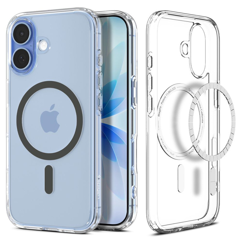 SPIGEN futerał ULTRA HYBRID MAG kompatybilny z MagSafe do IPHONE 17 clear graphite