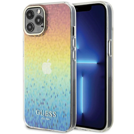 Guess nakładka do iPhone 12 / 12 Pro 6,1" GUHCP12MHDECMI HC IML FACETED MIRROR DISCO IRIDESCENT