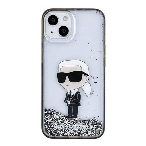 Karl Lagerfeld nakładka do iPhone 15 6,1&quot; KLHCP15SLKKNSK transparentna hardcase Liquid Glitter Ikonik