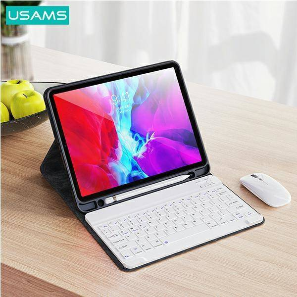 Schutzhülle APPLE IPAD AIR 10.9 2020 USAMS Winro Keyboard Weiße Tastatur (IP109yRU02) grün