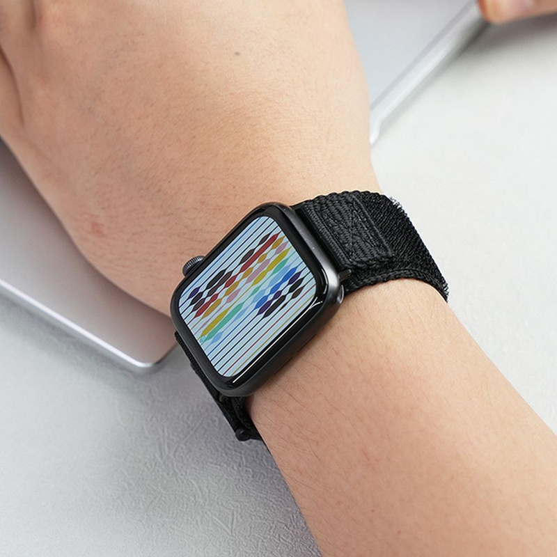 FORCELL F-DESIGN FA05 pasek nylonowy do APPLE Watch 38 / 40 / 41 mm czarny