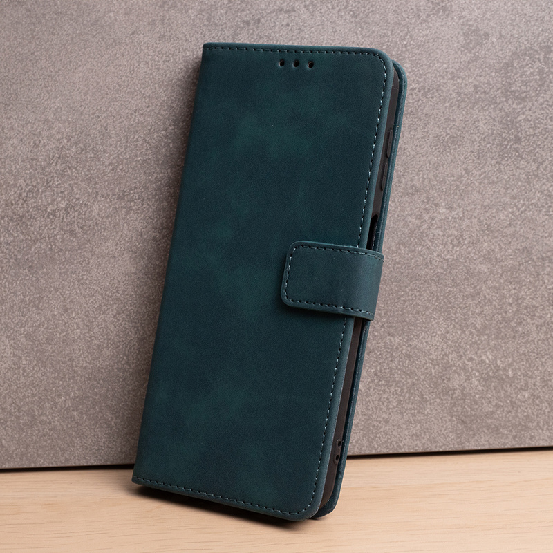 Etui Smart Velvet do Motorola Moto G24 / G04 ciemnozielone