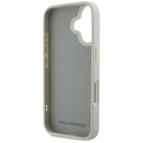 Case IPHONE 16 Karl Lagerfeld HC 3D Rubber Double Heads beige
