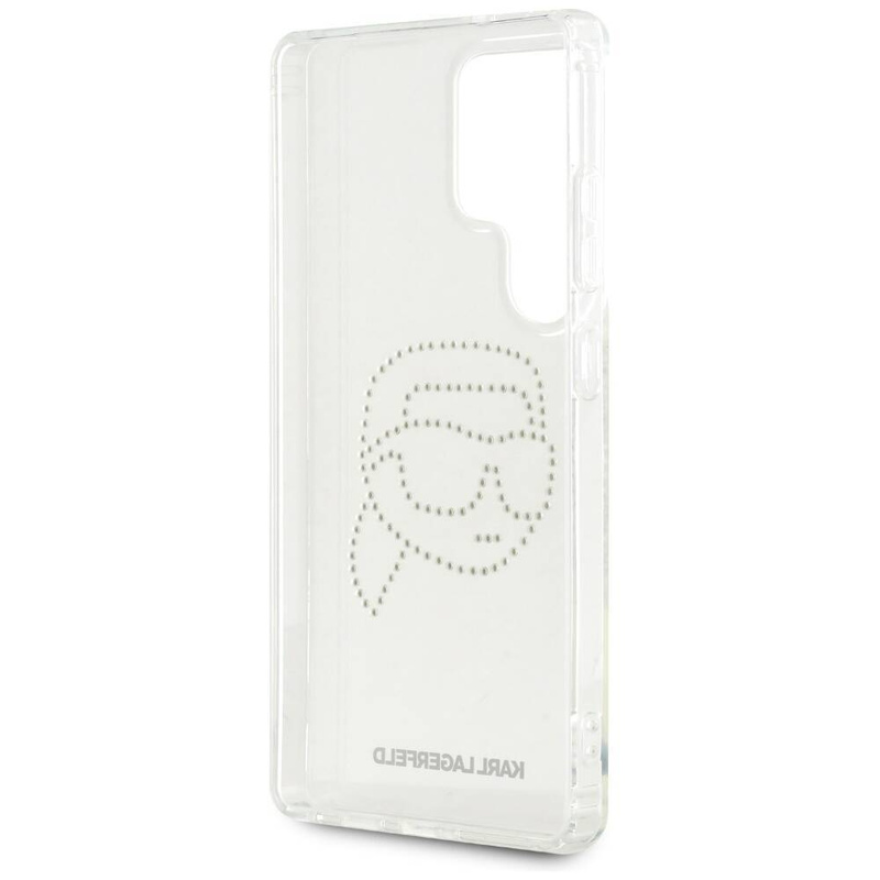 Etui Karl Lagerfeld Rhinestones Karl Head Logo Samsung Galaxy S25 Ultra przezroczysty