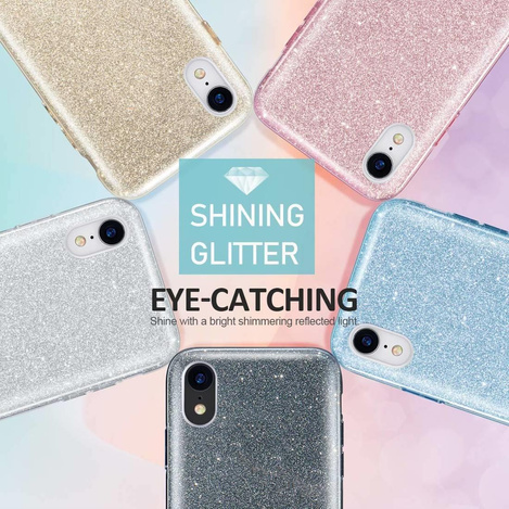 Nakładka Glitter 3in1 do Xiaomi Redmi Note 10 5G / Poco M3 Pro / M3 Pro 5G różowa