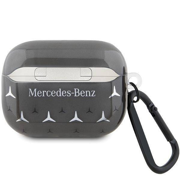 Original Case APPLE AIRPODS PRO 2 Mercedes Cover Large Star Pattern (MEAP28DPMGS) black
