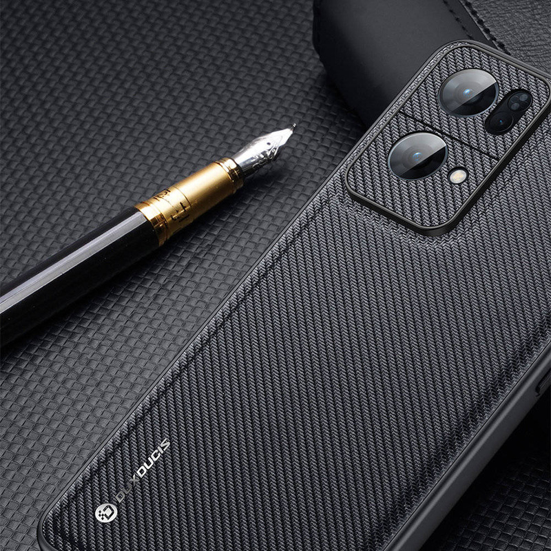 Dux Ducis Fino Hülle mit Nylonmaterial bezogen Oppo Reno7 Pro 5G schwarz