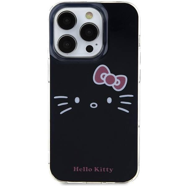 Hello Kitty IML Kitty Face Hülle für iPhone 15 Pro Max – Schwarz