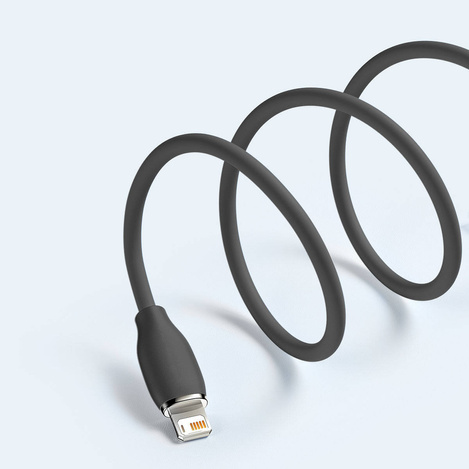 Baseus kabel, przewód USB – Lightning 2,4A długość 1,2 m Jelly Liquid Silica Gel – czarny