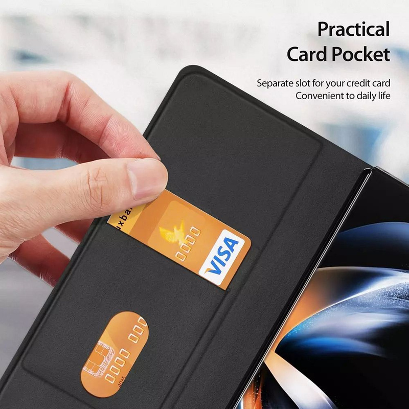Dux Ducis Bril Leather Flip Wallet Case for Samsung Galaxy Z Fold5 5G - Black
