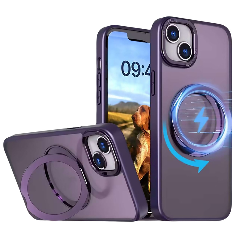 Nakładka Mag Ring Rotating do iPhone 12 / 12 Pro 6,1&quot; fioletowy