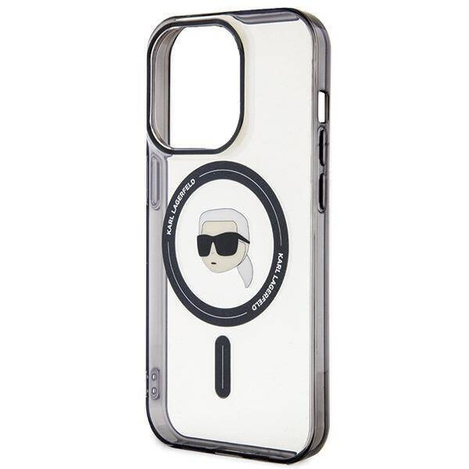 Karl Lagerfeld KLHMP15XHKHNOTK iPhone 15 Pro Max 6,7&quot; transparentes Hardcase IML Karl`s Head MagSafe