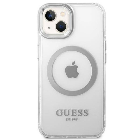 Guess Metal Outline MagSafe - Etui iPhone 14 Plus (przezroczysty)