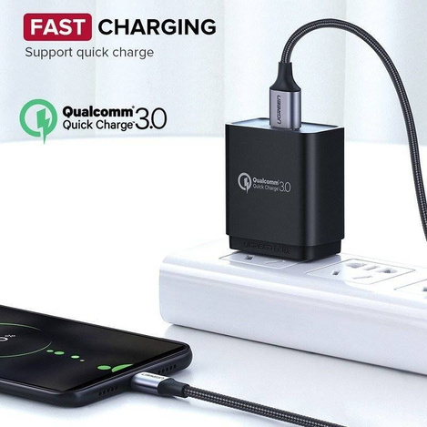 UGREEN micro USB Cable QC 3.0 2.4A 1.5m (Black)