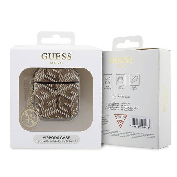 Original Case APPLE AIRPODS Guess GCube Charm (GUA2PGCE4CW) brown