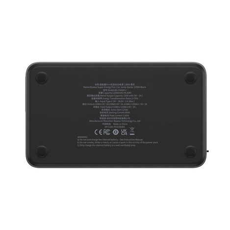 Powerbank Jump Starter do samochodu 1200A Baseus Super Energy Pro+ - czarny