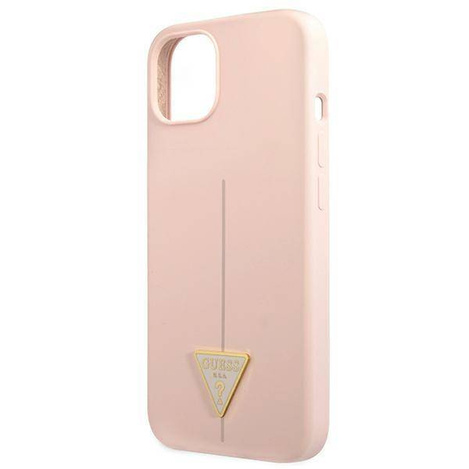 Guess GUHCP13MSLTGP iPhone 13 6,1" różowy/pink hardcase Silicone Triangle