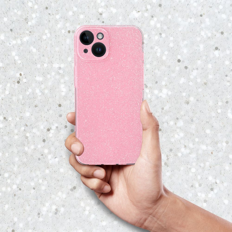 Futerał CLEAR CASE 2mm BLINK do IPHONE 13 różowy