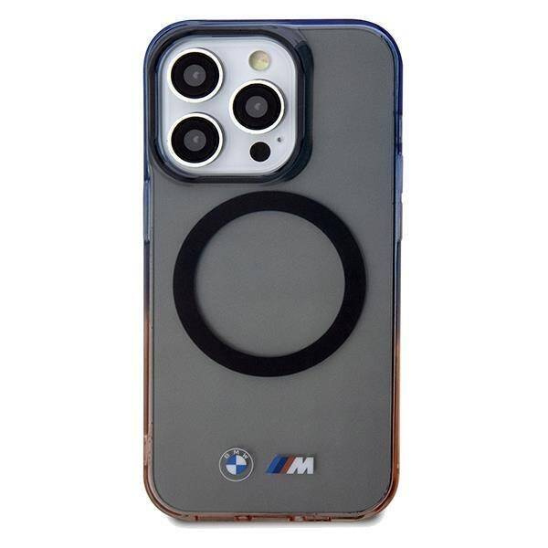 Etui BMW Gradient Bumper MagSafe na iPhone 15 Pro Max - szare