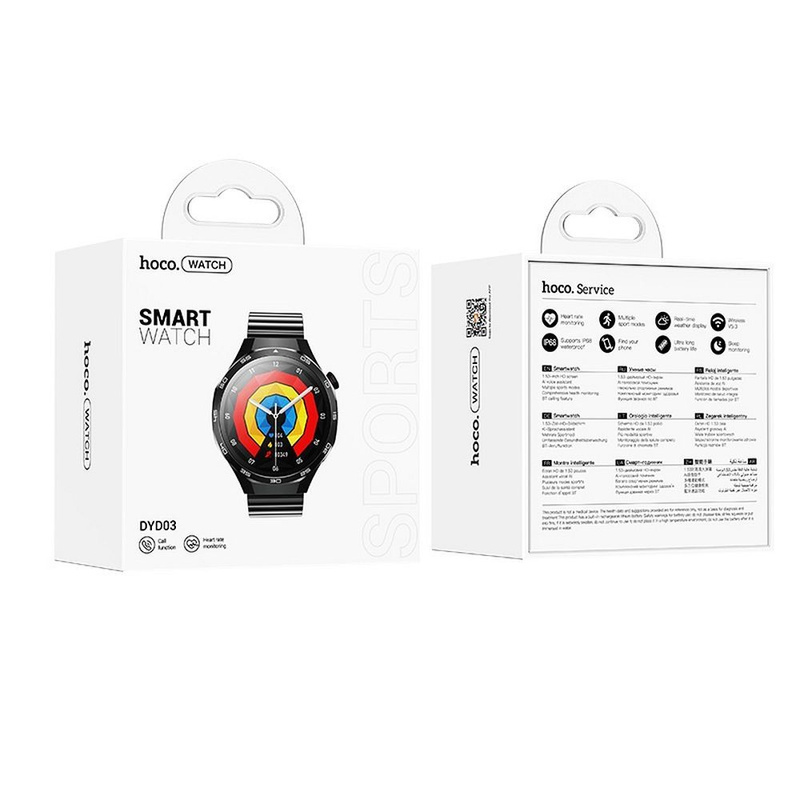 Smartwatch Hoco 1,53" TFT z fukcją rozmowy DYD03 czarny