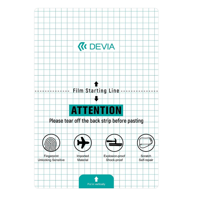 Devia Zestaw folii anticrash na tablety do maszyny tnącej 20szt 20 x 29 cm