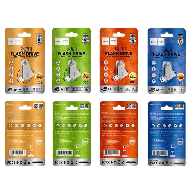 HOCO pendrive USB A + USB C UD8 16GB USB3.0