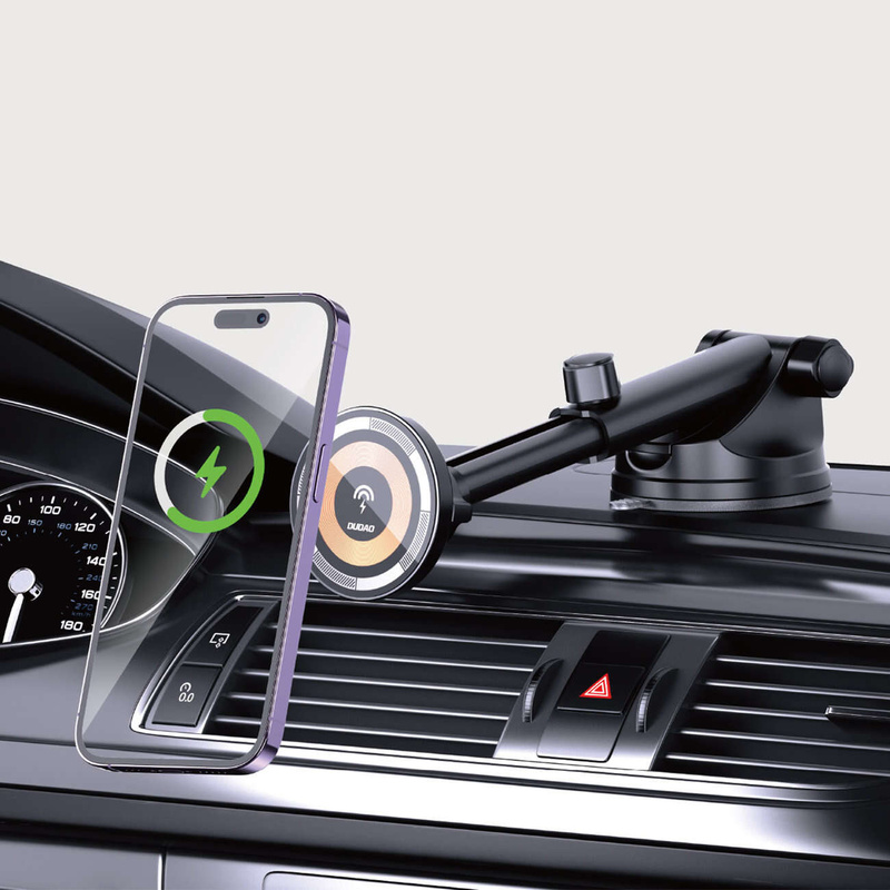 Dudao F12MAX+ cockpit magnetic holder with MagSafe inductive charger - black
