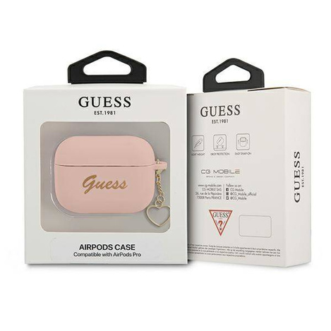 Guess GUAPLSCHSP AirPods Pro cover pink / pink Silicone Charm Collection