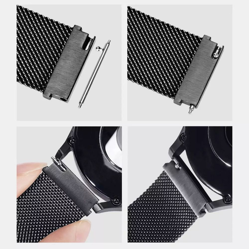 Dux Ducis Magnetic Strap Wristband for Samsung Galaxy Watch / Huawei Watch / Honor Watch (20mm band) Magnetic Wristband Gold (Milanese Version)