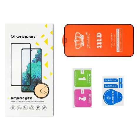 Wozinsky Tempered Glass Full Glue for Samsung Galaxy A55 with black frame