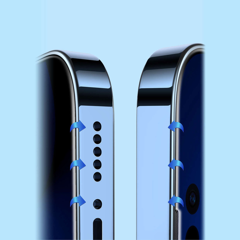 Baseus Vollbild-Hartglas für iPhone 14 Plus / 13 Pro Max mit Lautsprecherabdeckung 0,4 mm + Montageset