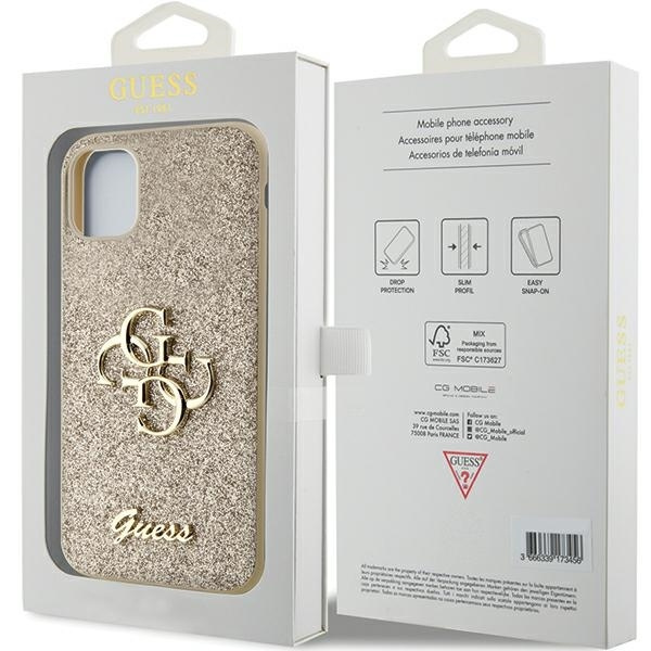 Original Case IPHONE 11 / XR Guess Hardcase Glitter Script Big 4G