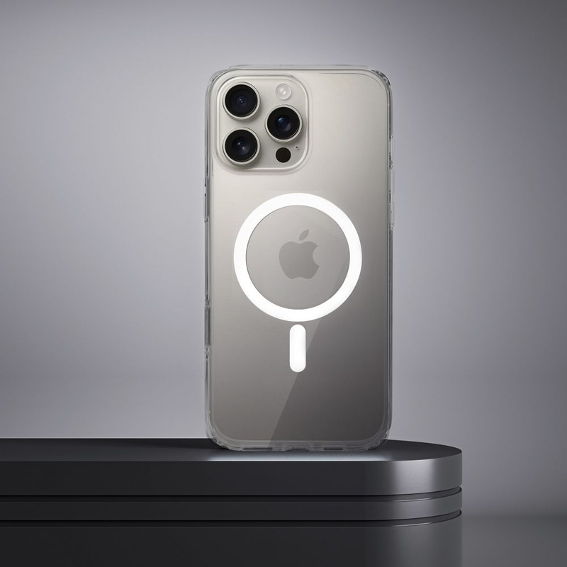 Futerał nieżółknący Clear Elite Mag Cover kompatybilny z MagSafe i Camera Control button pasuje do IPHONE 16 PRO MAX transparent