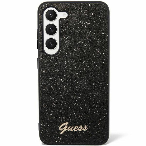 Oryginalne Etui GUESS Hardcase GUHCS24SHGGSHK do Samsung S24 (Glitter Script / czarny)