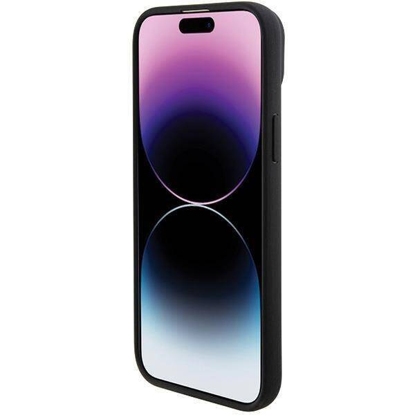 BMW BMHCP15S22PTDK iPhone 15 6,1&quot; schwarz/schwarzer Lederstempel Tricolor