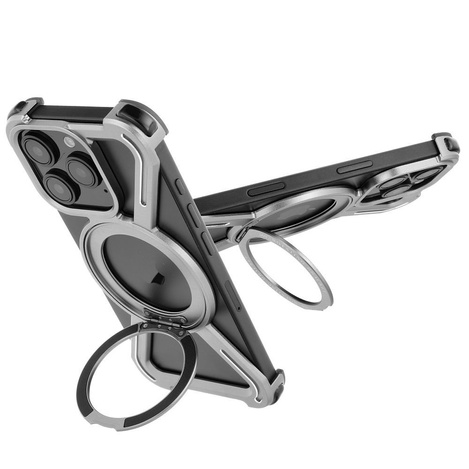 Futerał TITANIUM Escort do IPHONE 15 PRO MAX srebrny