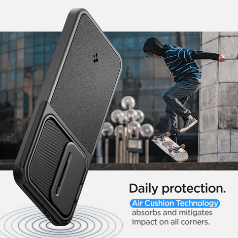 Spigen Optik Armor Hülle für Samsung Galaxy S24 – Schwarz