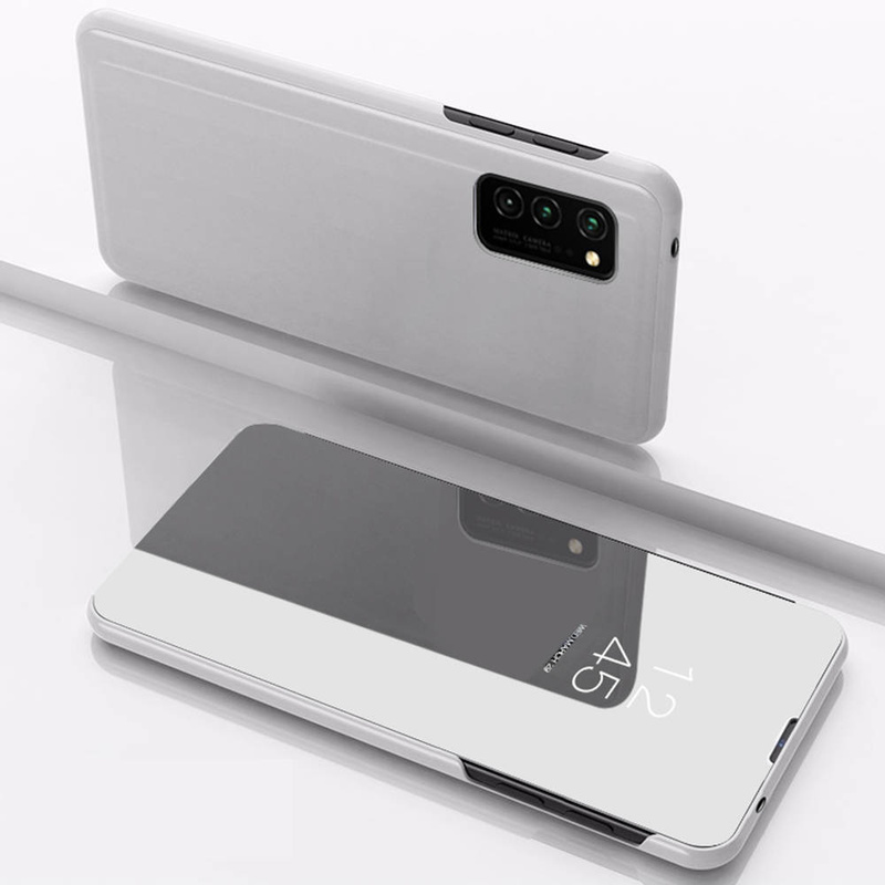 Etui Smart Clear View do Samsung Galaxy A14 5G srebrne