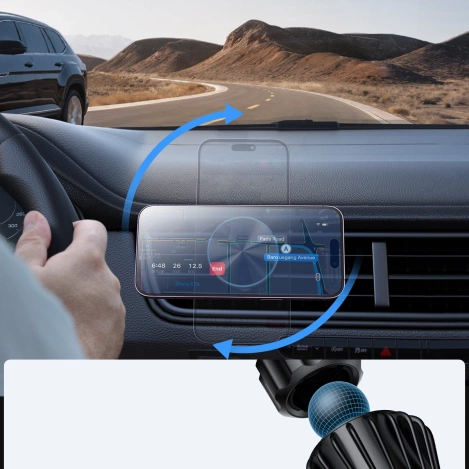 Joyroom magnetische Autohalterung 15W kabelloses Ladegerät für Lüftungsschlitze schwarz (JR-ZS240)