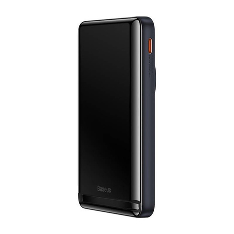 Baseus Magnetic Bracket powerbank z bezprzewodowym ładowaniem MagSafe 10000mAh 20W Overseas Edition niebieski (PPCX000203) + kabel USB Typ C Baseus Xiaobai Series 60W 0,5m