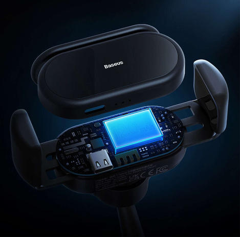 Elektroautohalterung mit Solarpanel für Tesla Model 3 / Y Baseus T-Space - Schwarz