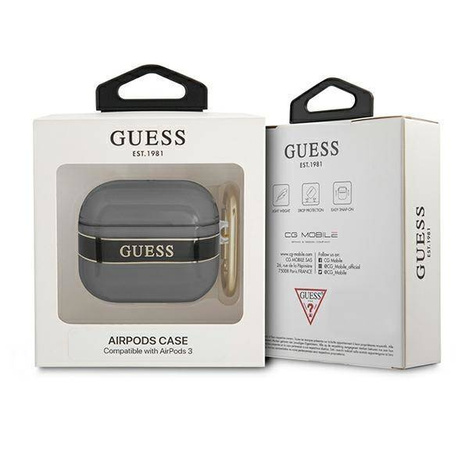 Schutzhülle APPLE AIRPODS 3 Guess AirPods Strap Collection (GUA3HHTSK) schwarz