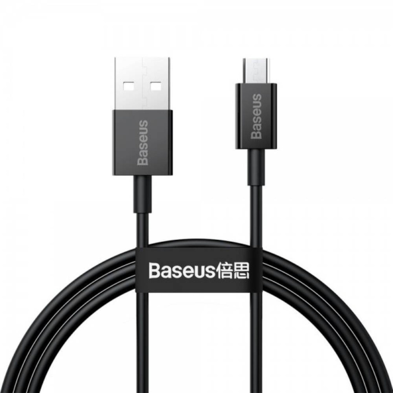 Baseus Superior kabel przewód USB - micro USB do szybkiego ładowania 2A 1m czarny (CAMYS-01)
