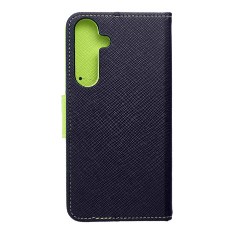 Kabura FANCY Book do SAMSUNG S25 Plus granatowo limonkowy