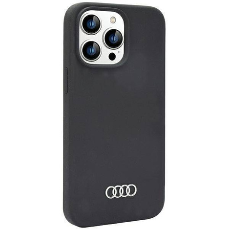 Audi Silikonhülle iPhone 14 Pro Max 6,7" schwarz/schwarz Hardcase AU-LSRIP14PM-Q3/D1-BK