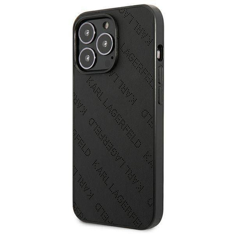 Original Case IPHONE 13 PRO Karl Lagerfeld Hardcase Perforated Allover (KLHCP13LPTLK) black