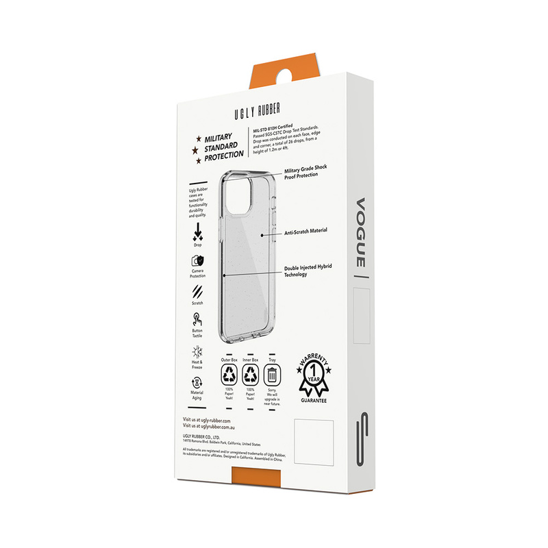 Ugly Rubber nakładka Vogue do iPhone X / Xs transparentna